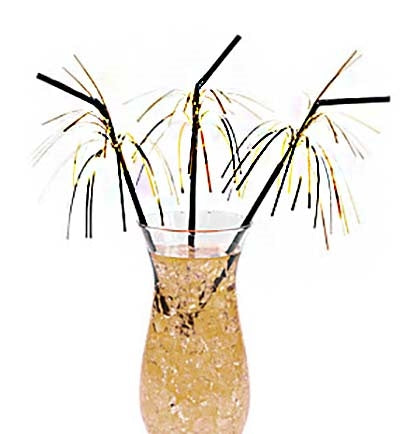 These fun black and gold fringe foil straws will add a glamorous touch to the party drinks. Set them out on party tables or create a bar area for guests to get their drinks.  