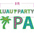 This colorful 8ft banner is the perfect decoration for your tropical, poolside, or beach Bachelorette Party! The banner has sparkly letters saying "LUAU PARTY" accented with a palm tree in the middle. 