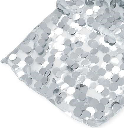 Silver Payette Sequin Table Runner