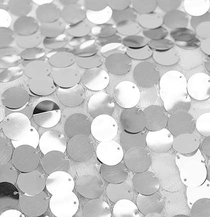 Silver Payette Sequin Table Runner