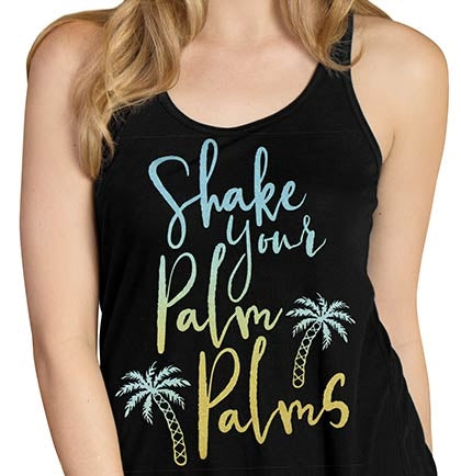Ombre Shake Your Palm Palms Flowy Racerback Tank