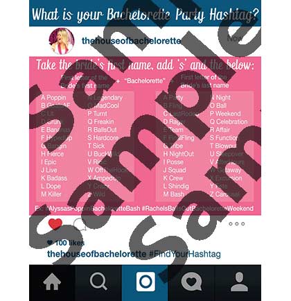 Bachelorette Party Hashtag Creator Download