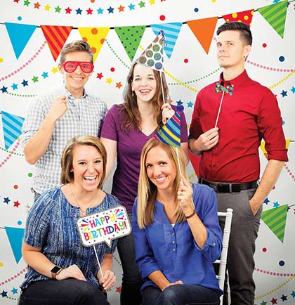 Colorful Pennant Banner Photo Backdrop