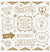 White & Gold Selfie Station Backdrop - 6ft