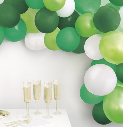Green &amp; White Balloon Arch Kit