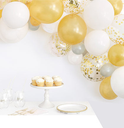 Gold & White Balloon Arch Kit