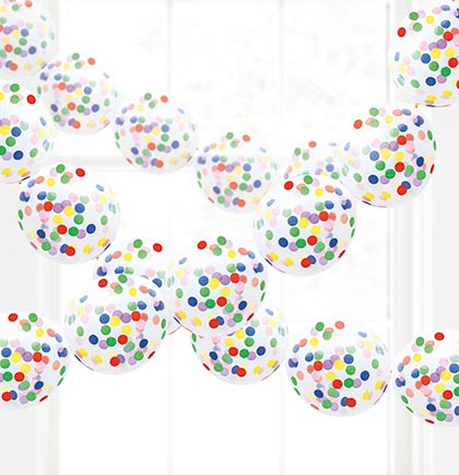 Rainbow Confetti Balloon Garland