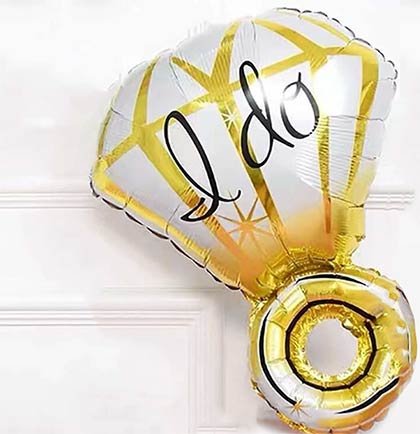 I Do Gold Mylar Balloon - 24"