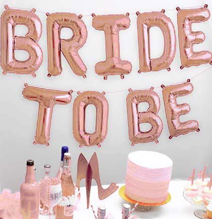 Rose Gold Bride To Be Balloons