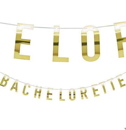 Gold Metallic Bachelorette Banner