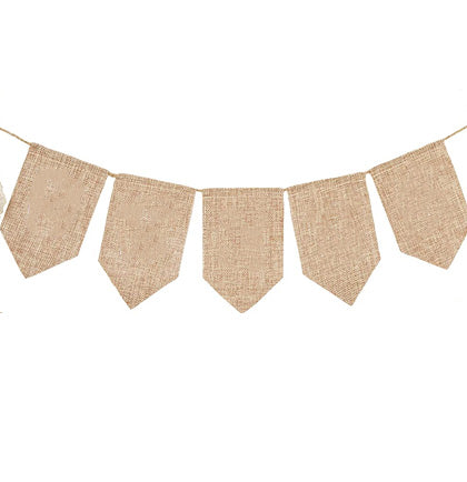 Burlap Pennant Banner 3ft