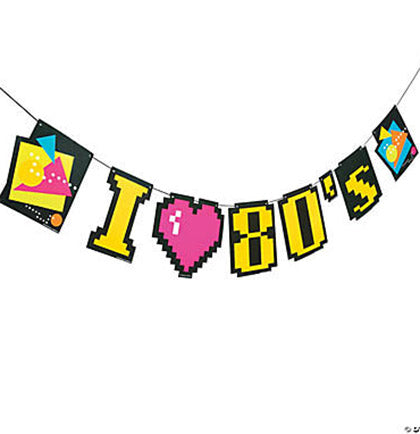 I ♥ 80's Banner - 9ft