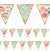 Decorate a floral themed bachelorette party or bridal shower with this pretty Mint to Be pennant banner! This 15ft banner has various pastel floral patterns on twenty-four pennants. It's perfect hung against a wall, in front of a party table or between a large doorway.