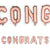 Congrats Rose Gold Balloon Banner