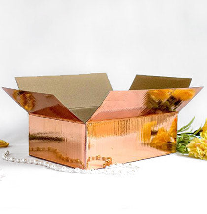 Small Rose Gold Metallic Box