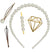 Gold Bridal Hair Accessories 5pc Set