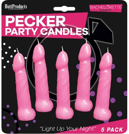 Jumbo Pecker Candles Set of 5