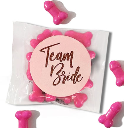 Pink Team Bride Mini Candy Pack Set of 6