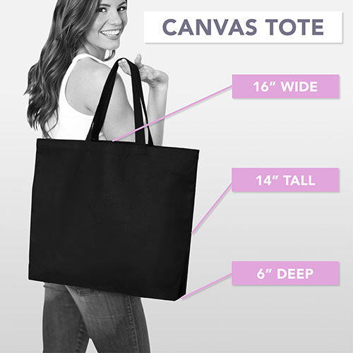 Maid of Honor Diamond Rose Gold Rhinestud Large Canvas Tote