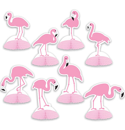 Mini Flamingo Centerpiece - 8pc