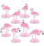 Mini Flamingo Centerpiece - 8pc