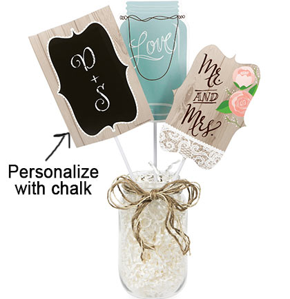 Rustic Centerpiece Sticks - Set of 3