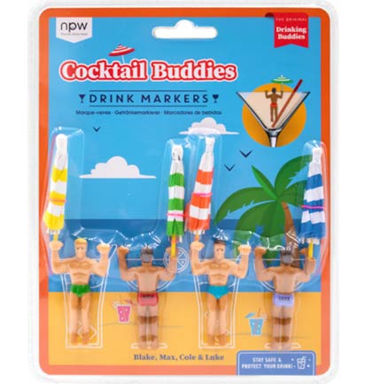 Cocktail Dudes Drink Markers - Set of 4