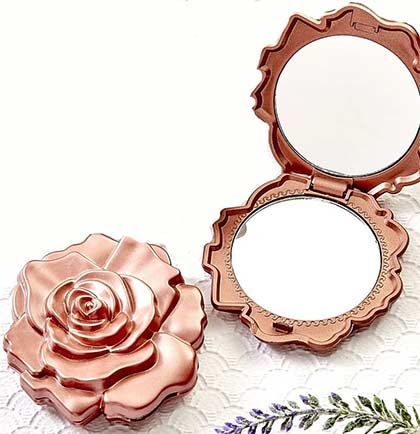 Rose Gold Flower Compact