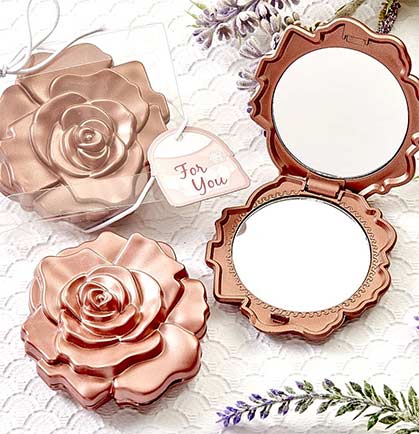 Rose Gold Flower Compact