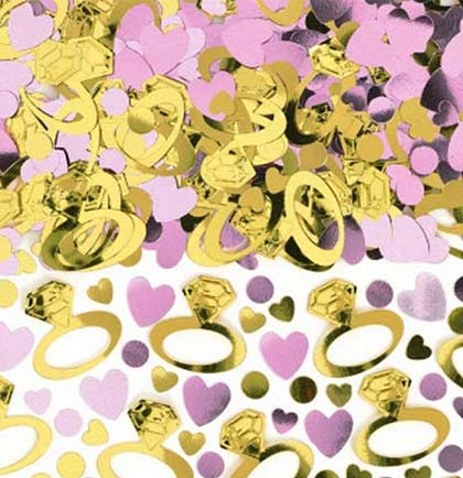Pink & Gold Sweetheart Confetti