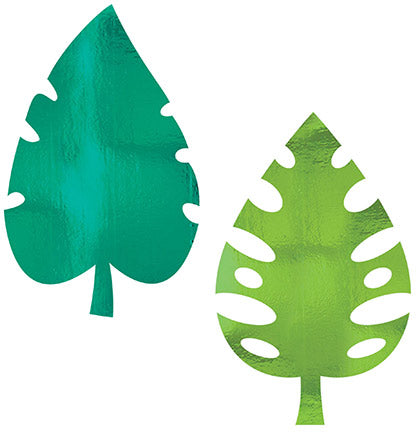 Metallic Palm Leaf Cutouts - Set of 8