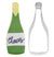 Champagne Bottle Cookie Cutter 4.5"