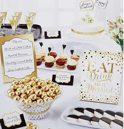 Gold Buffet Table Decorating Kit