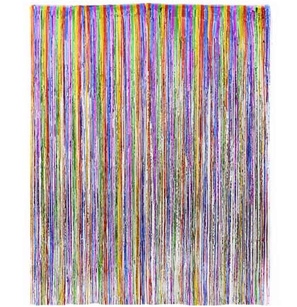 Multi-Colored Fringe Curtain