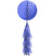 This 28" long Blue Honeycomb decoration will add a bold pop of color to the bachelorette party. The hanging dangler has a royal blue honeycomb ball with a paper and metallic blue fringe tail at the bottom. This versatile hanging dangler can be hung from the ceiling, a light fixture or a large doorway to wow the party guests.