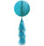 This Turquoise Honeycomb dangler will be a great decoration to add color at bachelorette party. The hanging dangler has a turquoise honeycomb ball with various turquoise colored fringe tail at the bottom. This versatile 28" long hanging decoration can be hung from the ceiling or light fixture.