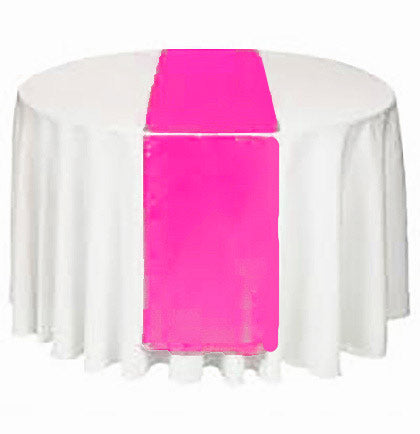 Hot Pink Satin Table Runner
