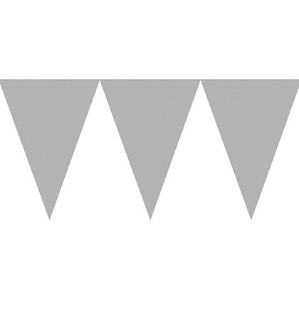 Decorate any bachelorette party or bridal shower with this fun Silver pennant banner! It&#39;s a great inexpensive way to decorate the party! Place it on a wall to decorate a room, or bring it with you to dress up a table at a restaurant or bar.