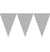 Decorate any bachelorette party or bridal shower with this fun Silver pennant banner! It's a great inexpensive way to decorate the party! Place it on a wall to decorate a room, or bring it with you to dress up a table at a restaurant or bar.