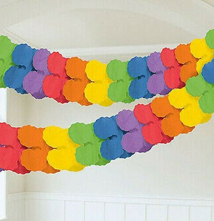 Rainbow Paper Garland, Bachelorette Decorations