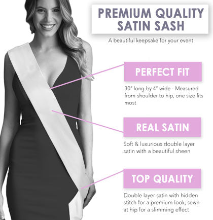 Girly Bridesmaid Rhinestone Sash - Pink