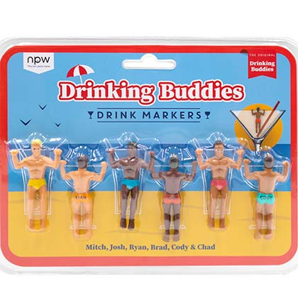 Bachelorette Mixed Drink Dudes - Set of 6
