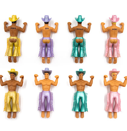 Disco Western Chaps Drink Dudes Set of 4