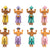 Disco Western Chaps Drink Dudes Set of 4