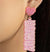 Howdy with Hearts Light Pink Glitter Earrings