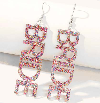 Bride Multi-Colored Earrings