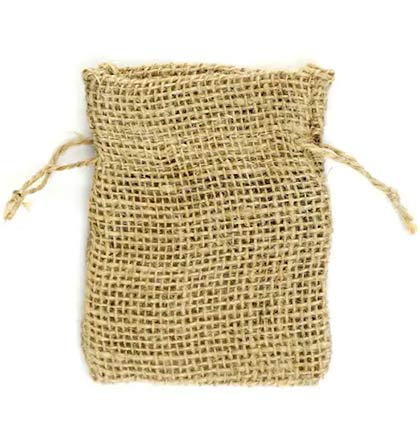 6" Burlap Large Favor Bag