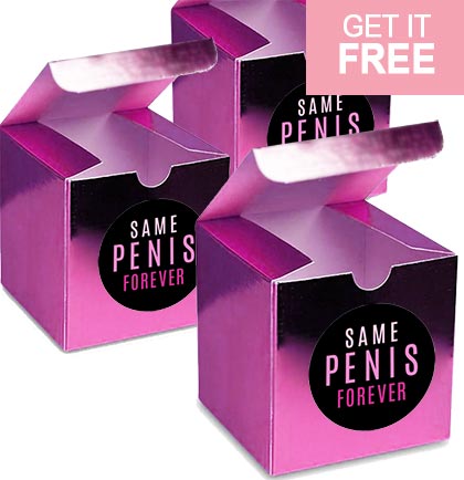 Same Pen*s Forever Metallic Hot Pink Favor Box Set of 3