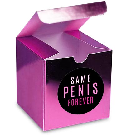 Same Pen*s Forever Metallic Hot Pink Mini Favor Box - Set of 3