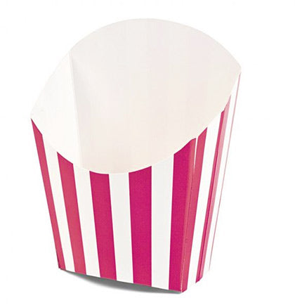 Hot Pink & White Striped Favor Box - Set of 6
